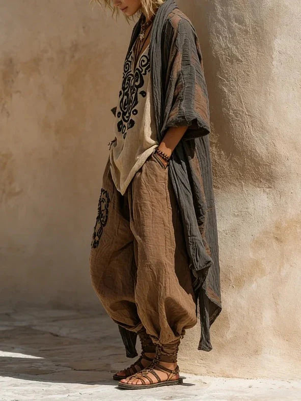 Conjunto de Tres Piezas Estilo Bohemio