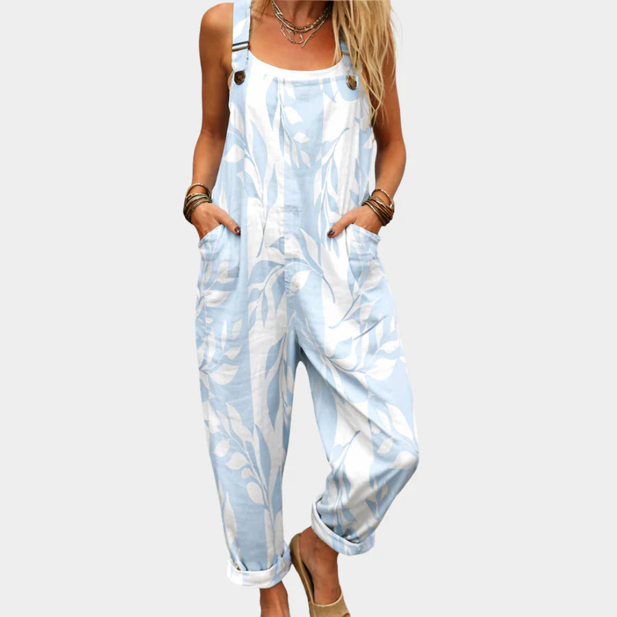 Mono Estampado Azul y Blanco