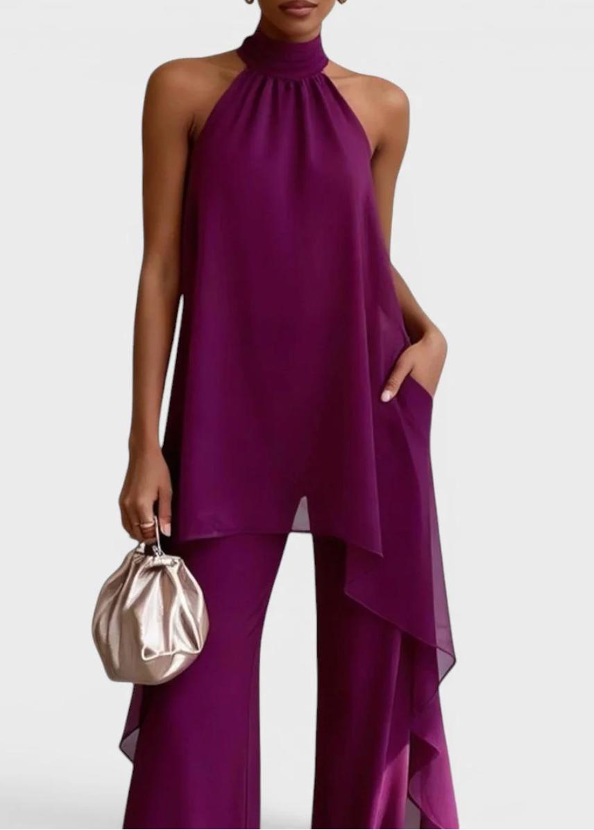 OLGA - Conjunto Elegante Cuello Halter