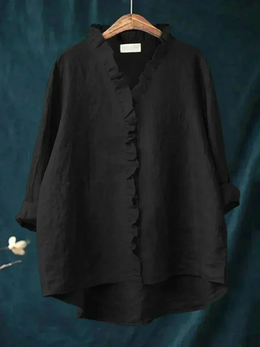 Blusa Lisa Cuello Volante