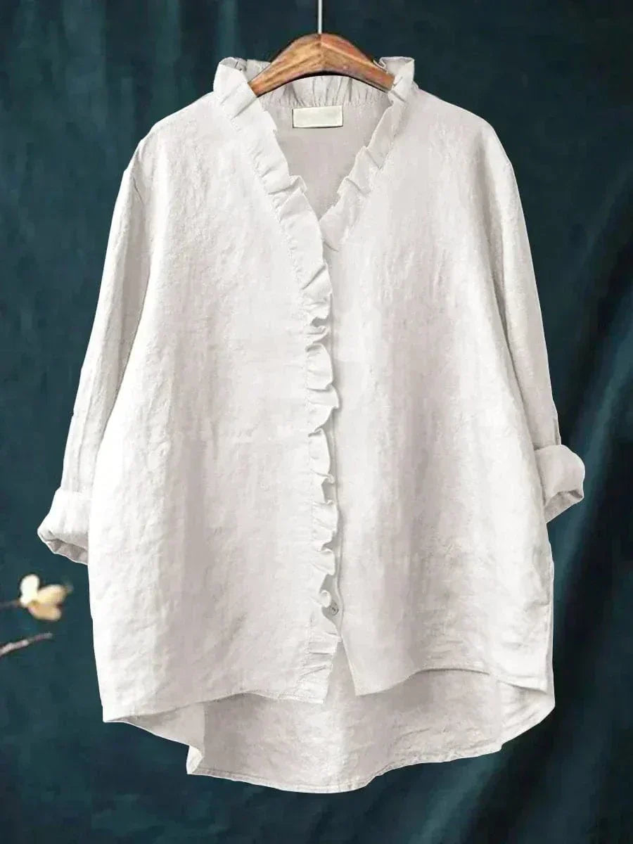 Blusa Lisa Cuello Volante