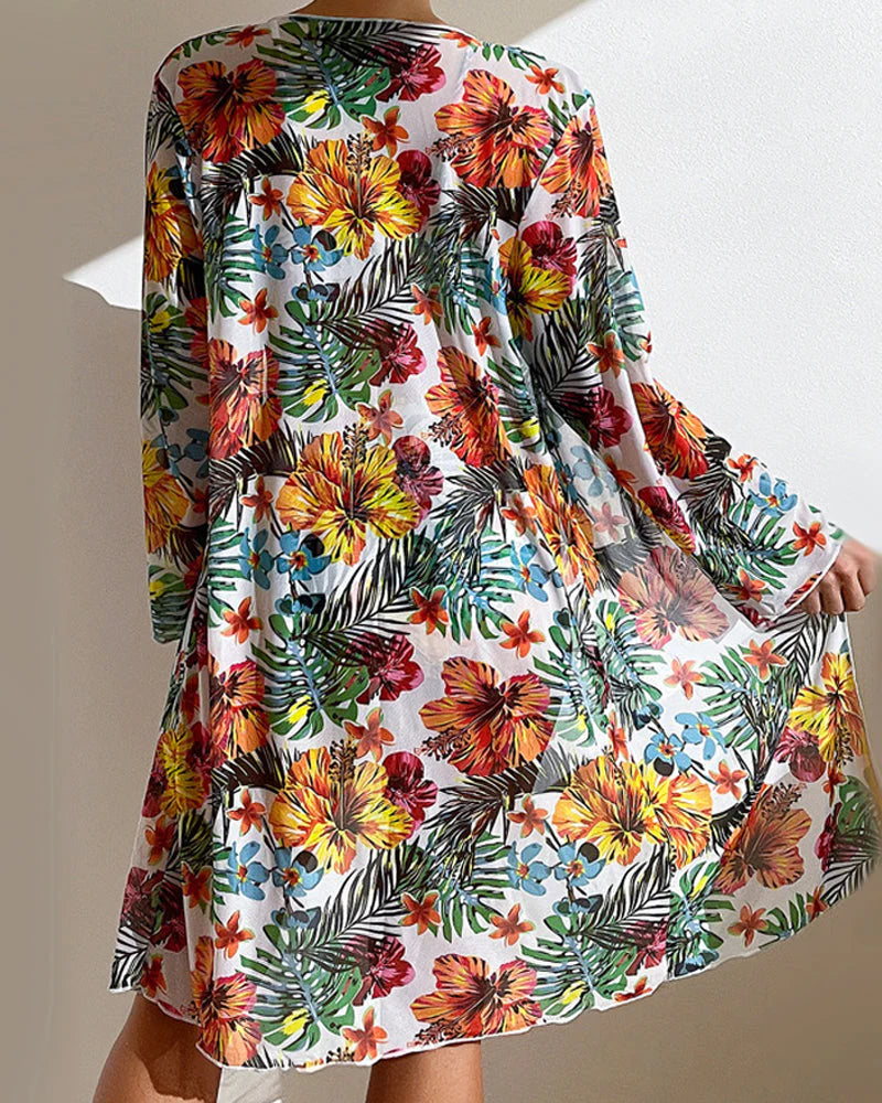 Bikini con Pareo Floral