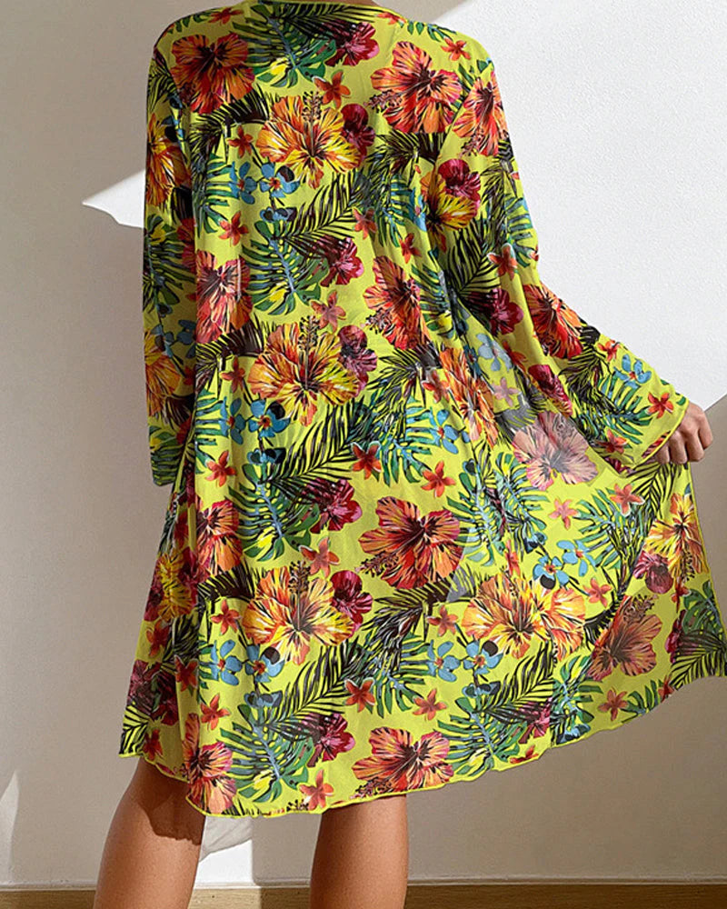 Bikini con Pareo Floral