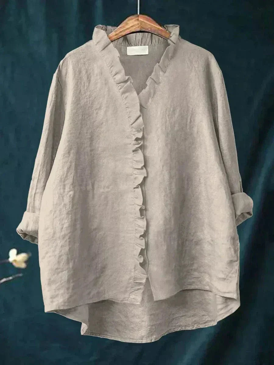 Blusa Lisa Cuello Volante