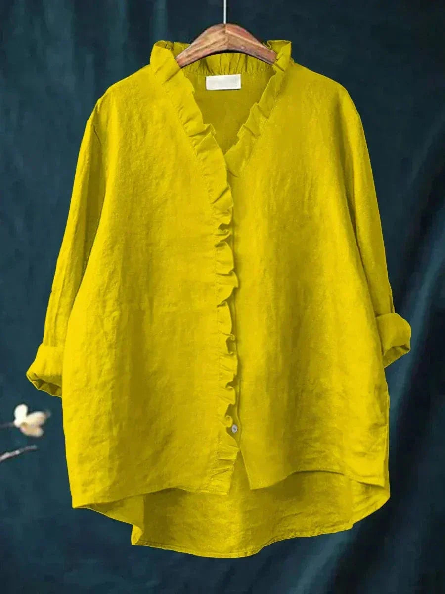 Blusa Lisa Cuello Volante