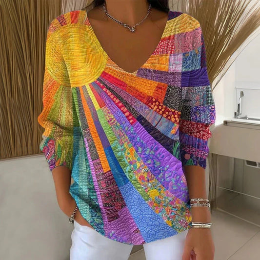 Camiseta vintage colorida