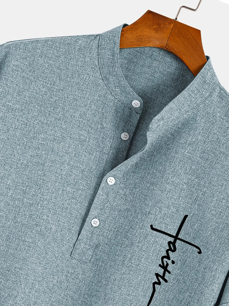 Camisa de Cuello Mao