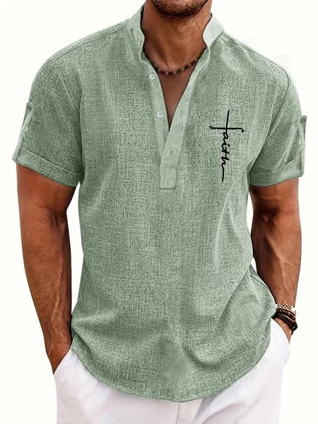 Camisa de Cuello Mao