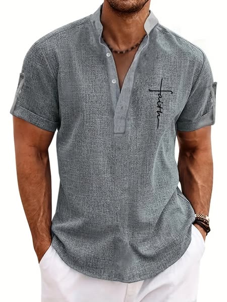 Camisa de Cuello Mao