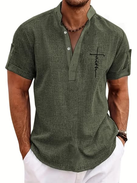 Camisa de Cuello Mao