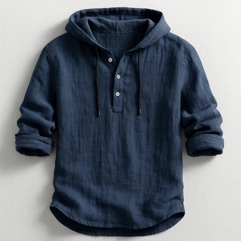 Camisa de Lino con Capucha