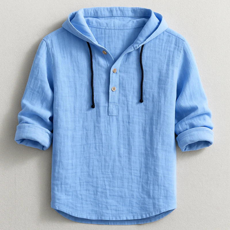 Camisa de Lino con Capucha
