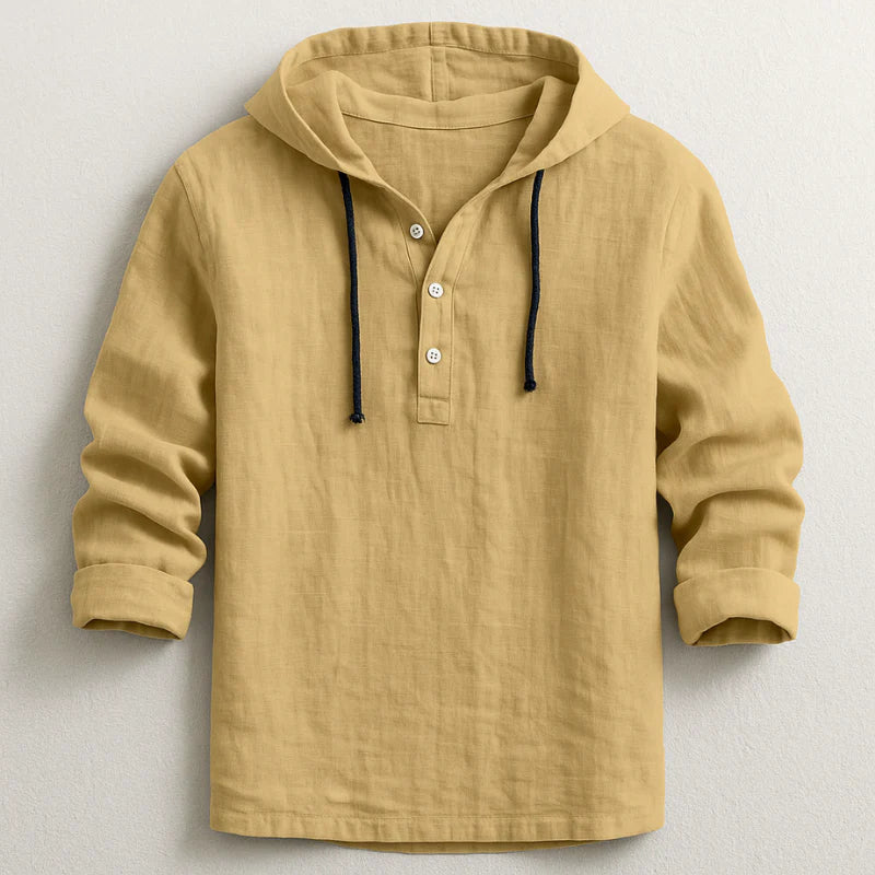 Camisa de Lino con Capucha