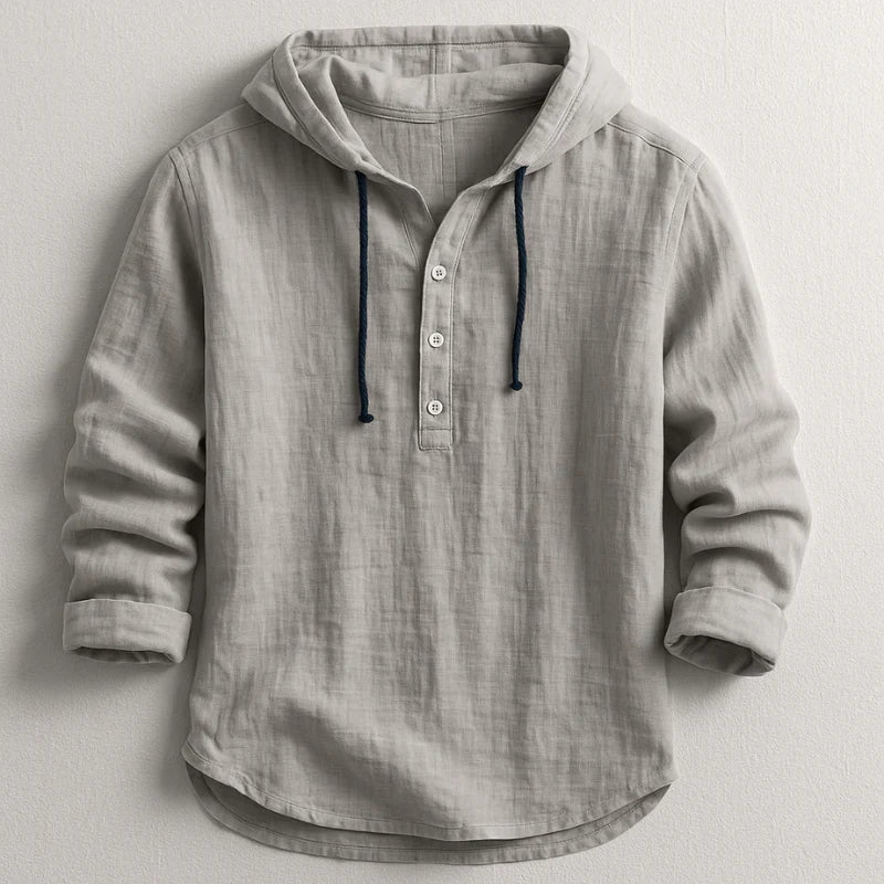 Camisa de Lino con Capucha