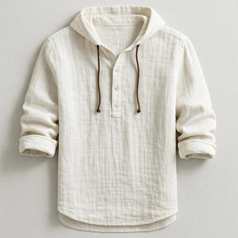Camisa de Lino con Capucha