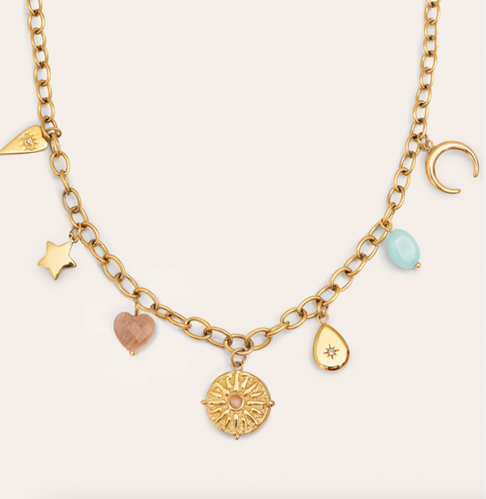Collar Solei – Elegancia Celestial Bañada en Oro
