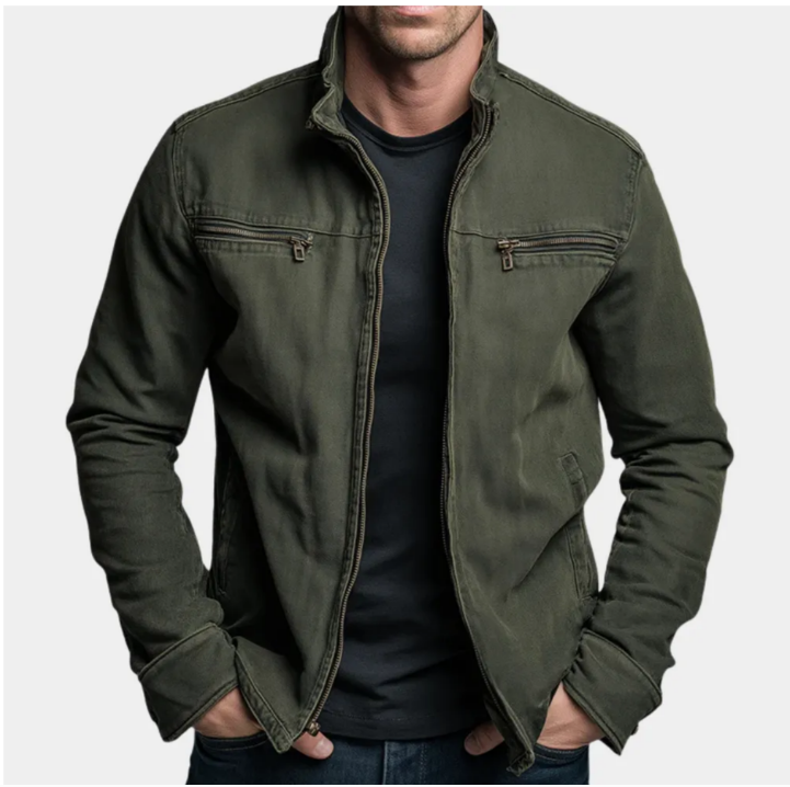 Chaqueta de algodón con cremallera