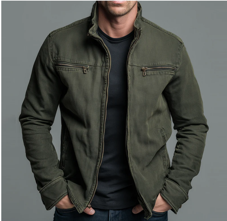 Chaqueta de algodón con cremallera