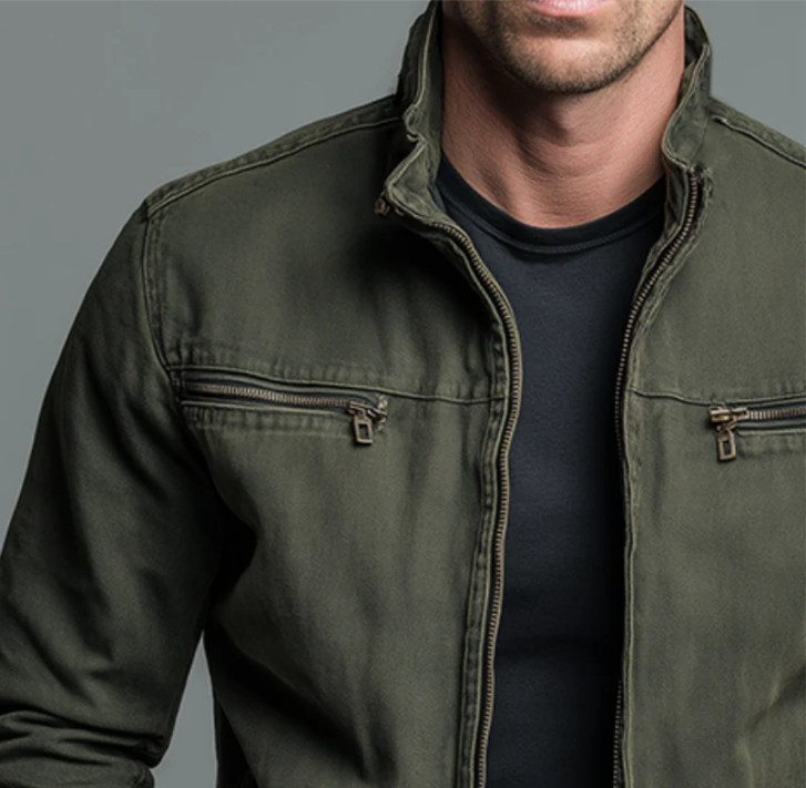Chaqueta de algodón con cremallera