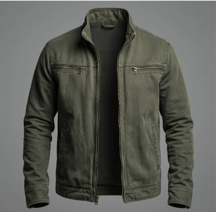 Chaqueta de algodón con cremallera