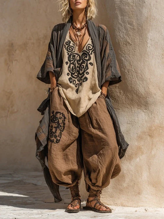 Conjunto de Tres Piezas Estilo Bohemio