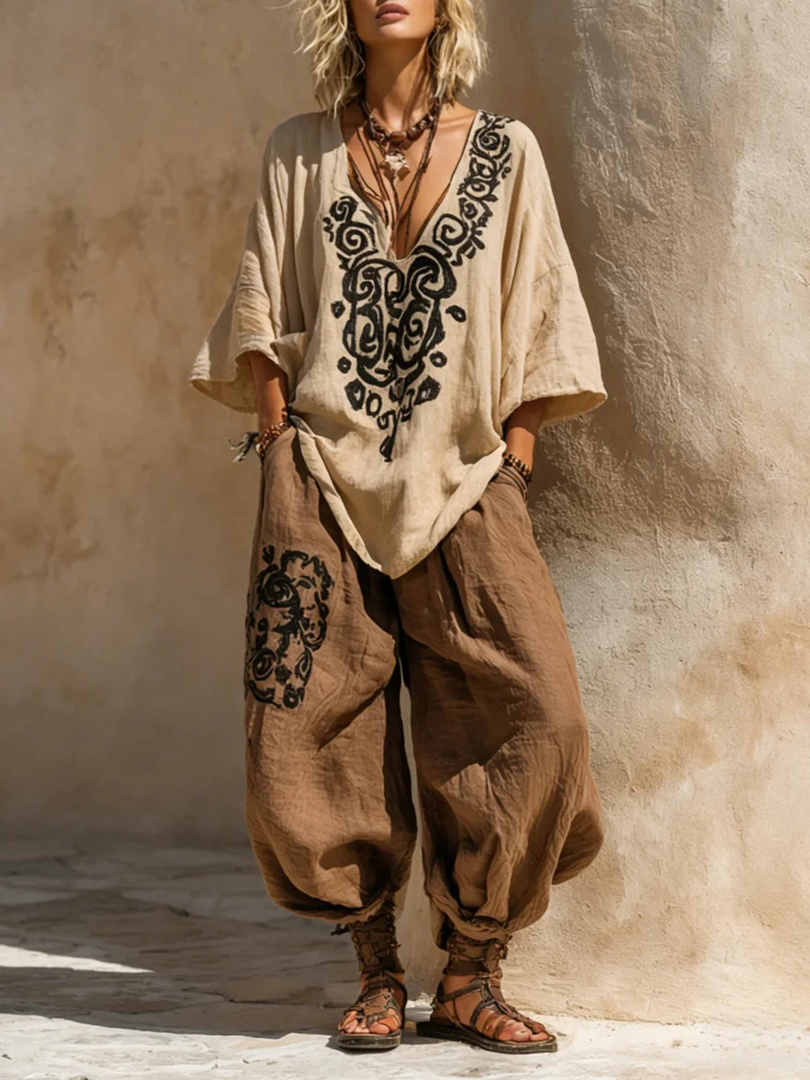 Conjunto de Tres Piezas Estilo Bohemio