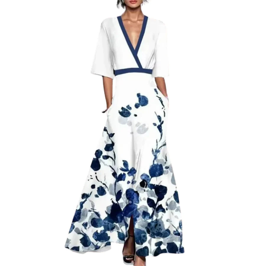 NOELIA - Vestido floral con escote V