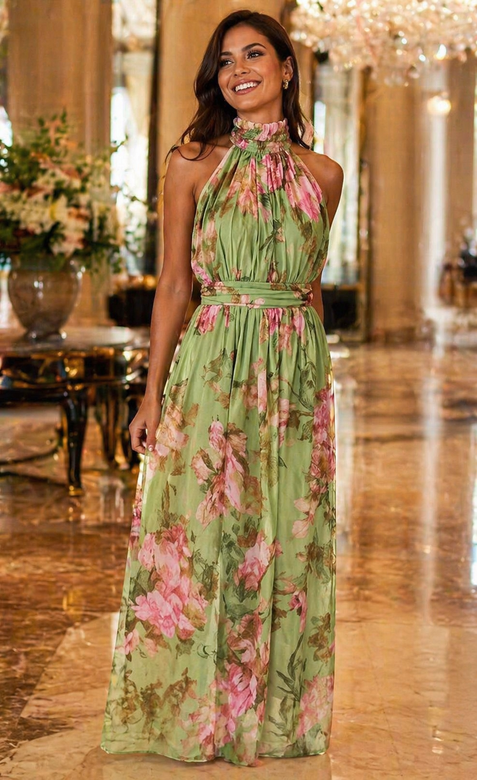 Vestido Halter Floral