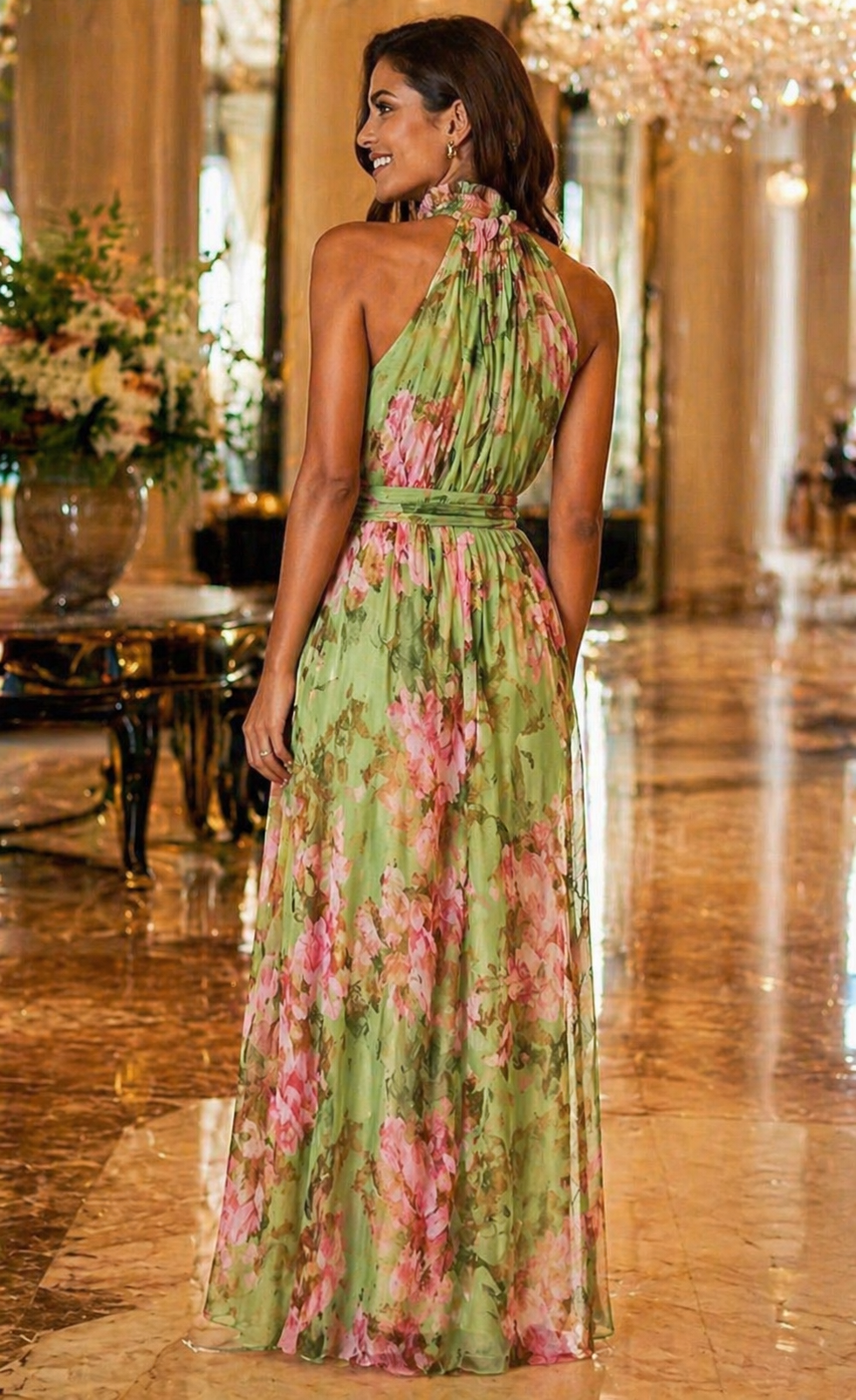 Vestido Halter Floral