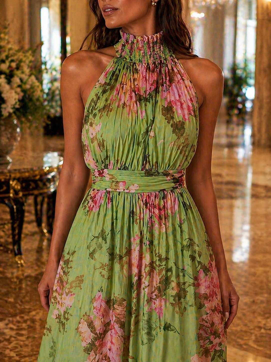 Vestido Halter Floral