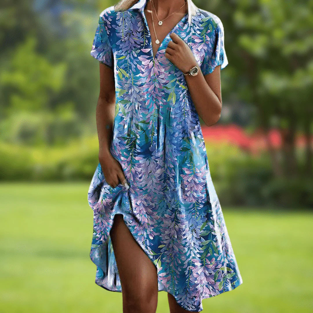 Vestido Isla Manga Corta