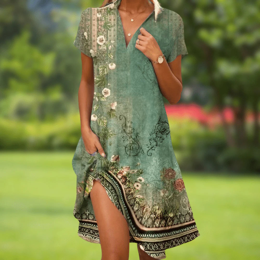Vestido Isla Manga Corta