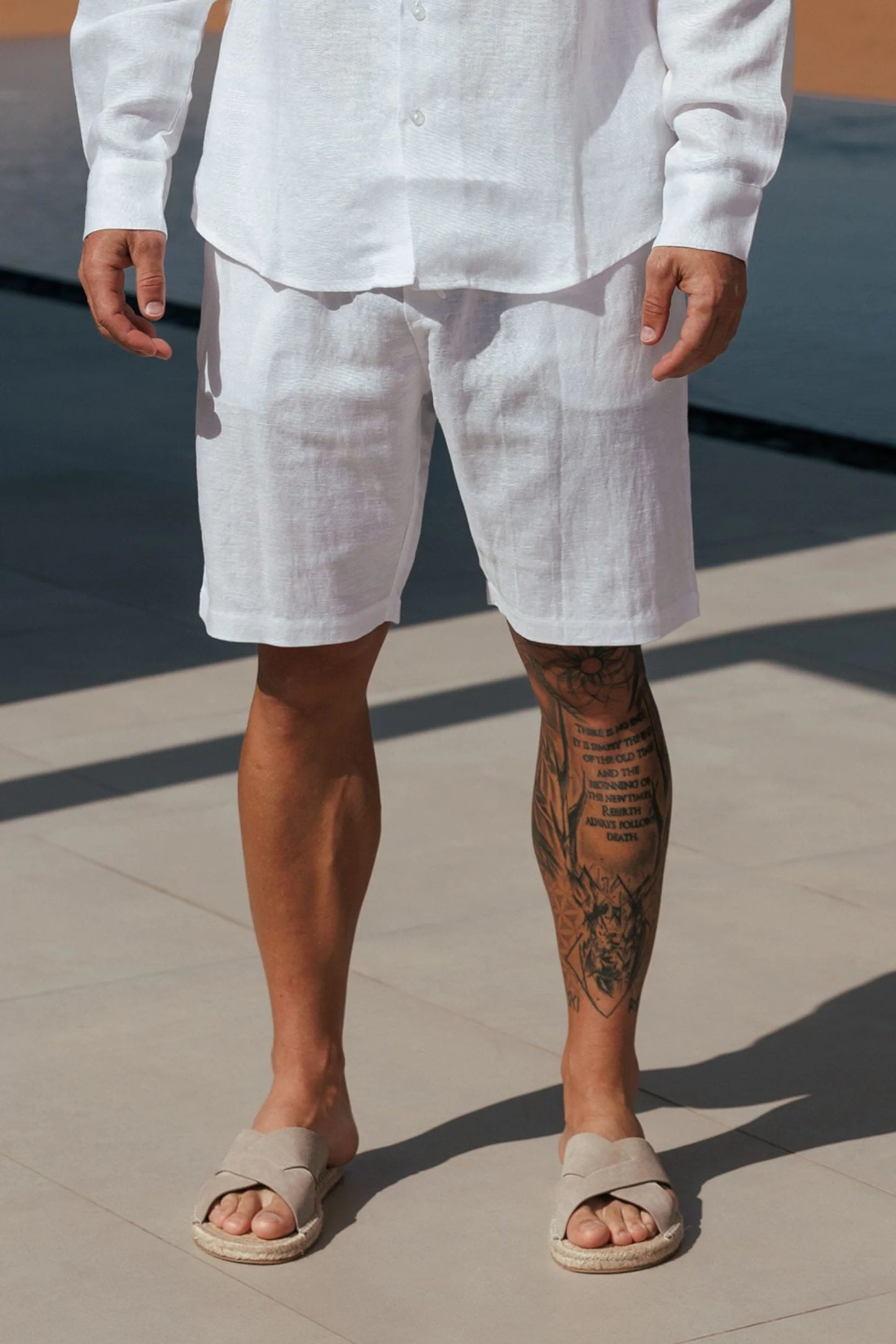 Pantalón corto de lino