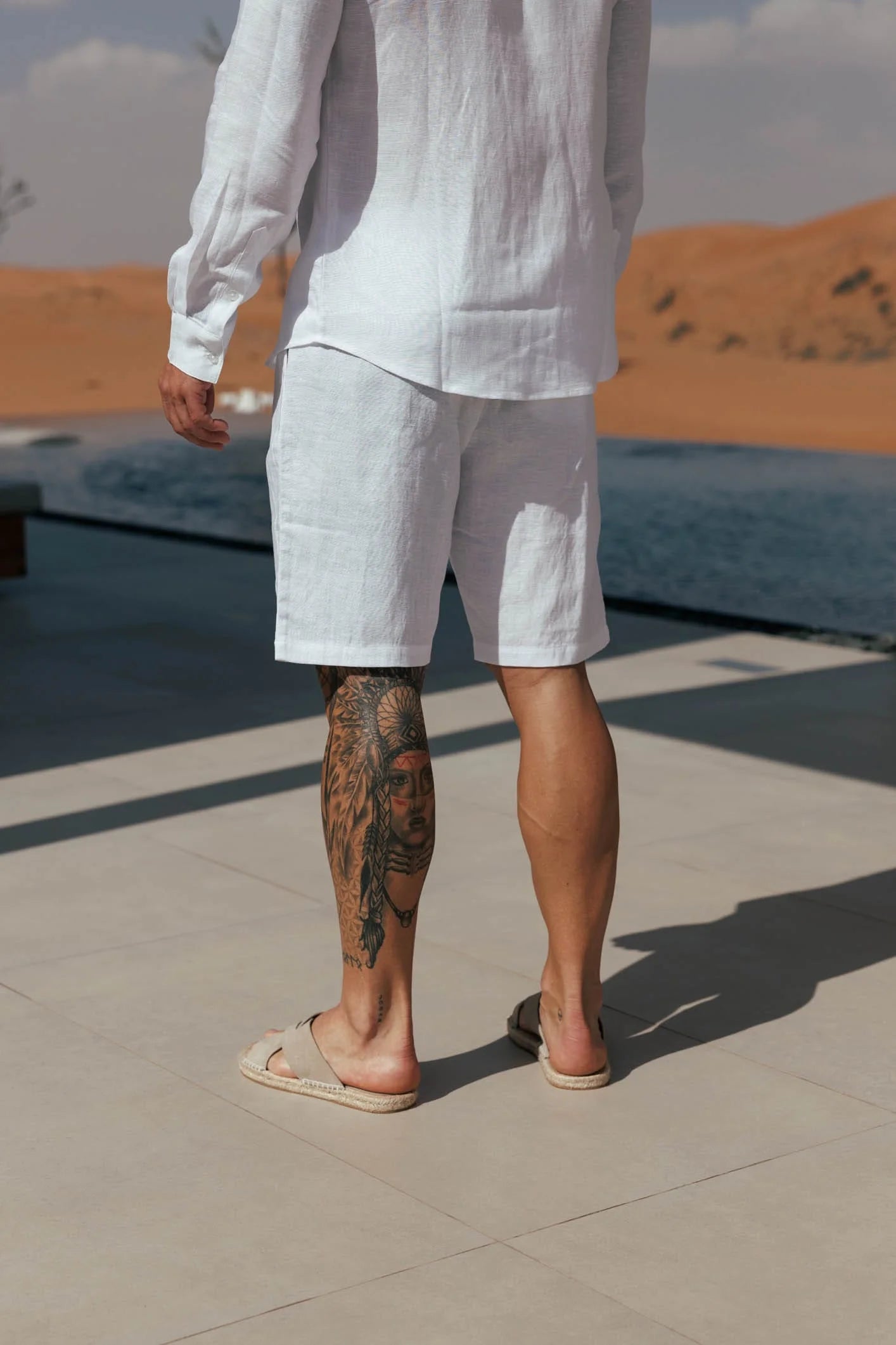 Pantalón corto de lino