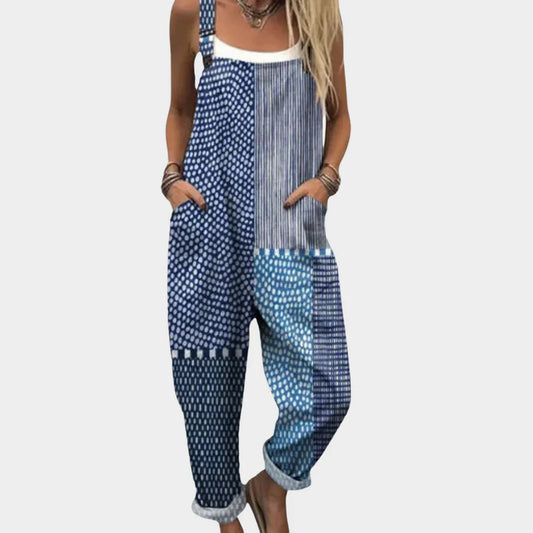 Mono Azul Estampado Geométrico