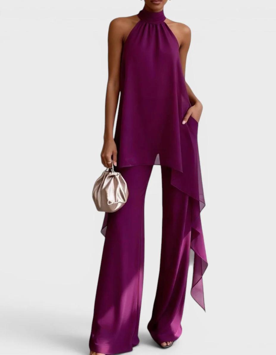 OLGA - Conjunto Elegante Cuello Halter