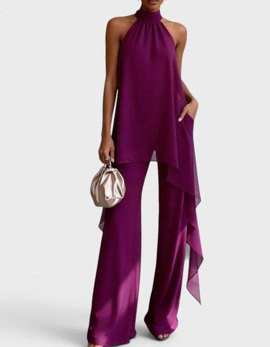OLGA - Conjunto Elegante Cuello Halter