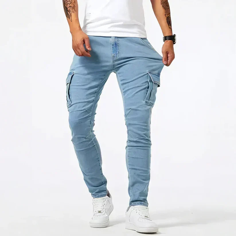 Pantalón Vaquero Cargo Elástico