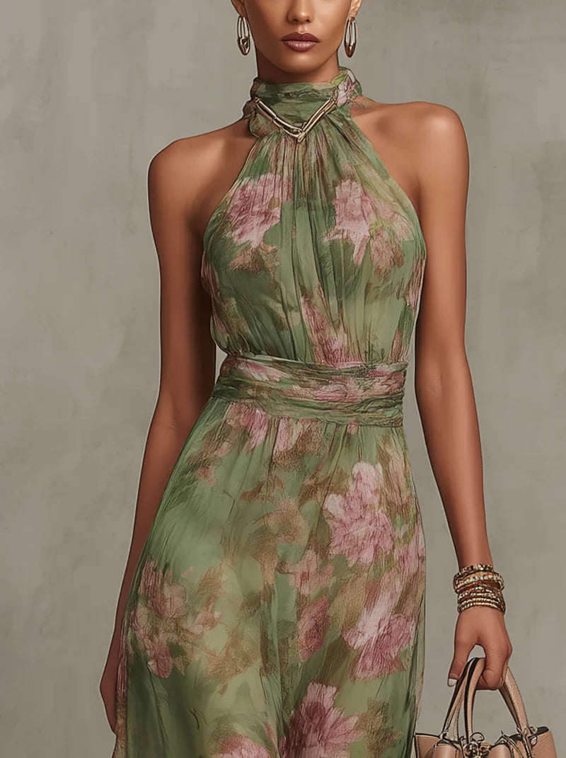 Vestido Halter Floral